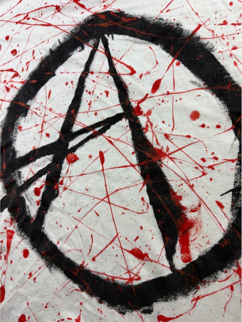 Single stitch Vintage Screen Stars Best Anarchy Symbol T-Shirt Large